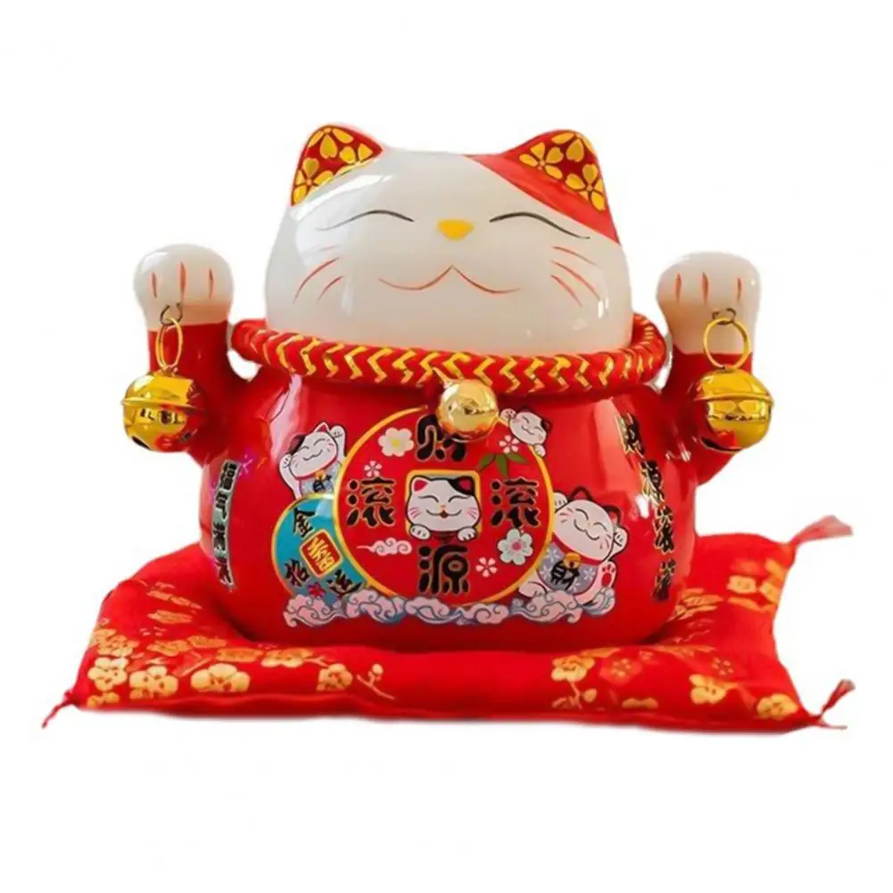 

Money Bank High Quality Japanese Style Lucky Cat Piggy Bank Eye-catching No Odor Coin Bank