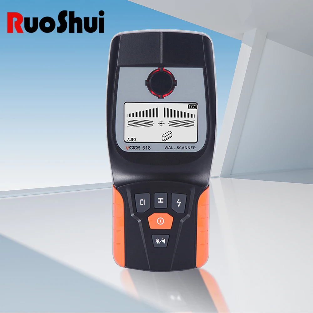 

Новинка от бренда Ruoshui, настенный сканер 3 в 1, металлоискатель, деревянный кабель, электрический провод, Шпилька со светодиодный Одом и звуковым сигналом