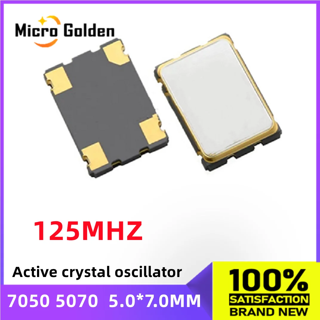 (5 шт.) 125M 125 МГц 5070 7050 SMD активный кварцевый генератор OSC 4-контактный 5.0x7.0мм, тактовые генераторы 3,3 В/5 В
