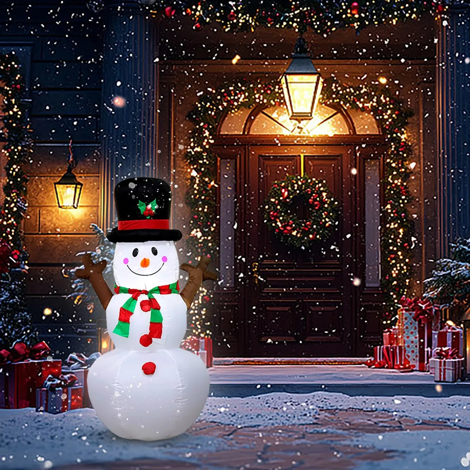 5 3 фута Рождественские надувные игрушки Снеговик Уличные украшения Выдувной