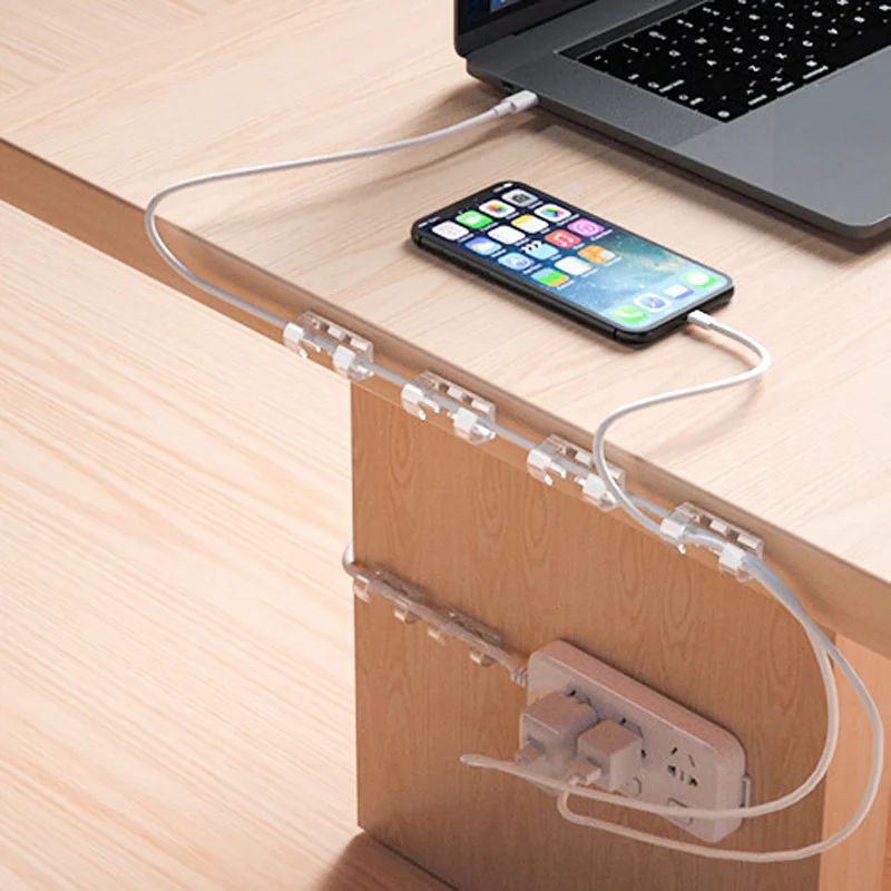 Wire Collection Cable Clamp For Desktop Finishing Use 3M Self-adhesive Leave No Trace Two Sizes 16 Large /20 Small