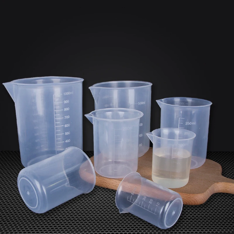 

50/100/150/200/250/300/500/1000ML Plastic Graduated Measuring Cup Transparent Mixing Cup Liquid Container Measuring Tool