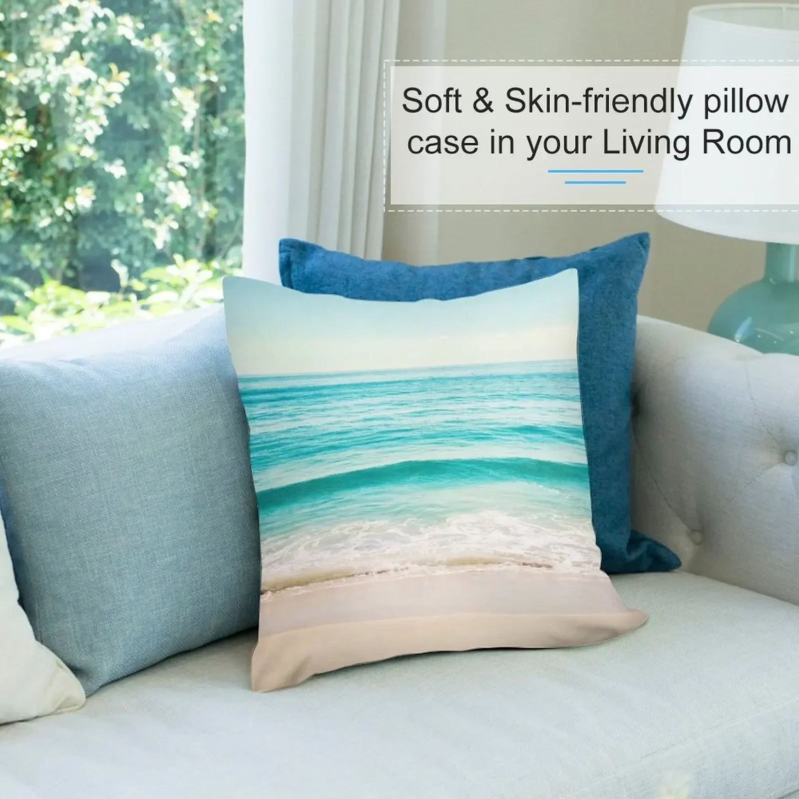 Чехол для подушки Ocean Turquoise Aqua Fujian