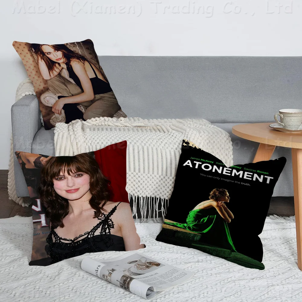 Keira Knightley Personalized Pillow Cover Kids Bedroom Wild Party Decor Pillowcase Kid Birthday Shower Gift