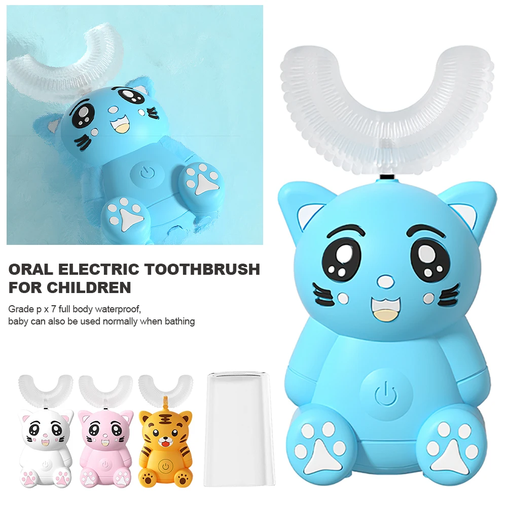 

360 Degree Sonic Electric Toothbrush Kids U Automatic Ultrasonic Tooth Brush Children Smart USB Rechargeable Cartoon Teethbrush