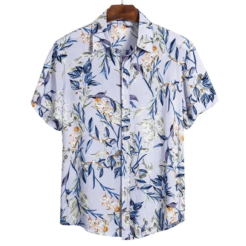 2022 New Summer Arrival Men's Shirts Men Hawaiian Camicias Casual One Button Wild Shirts Printed Shirt Short sleeve Blouses Tops