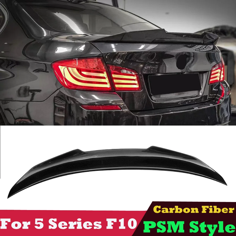 M5 F10 PSM Stil Highkick Carbon Fiber Spoiler Hinten Stamm Flügel Lip Spoiler für BMW 5 Series 520i 523i 528i 530i 535i 550i