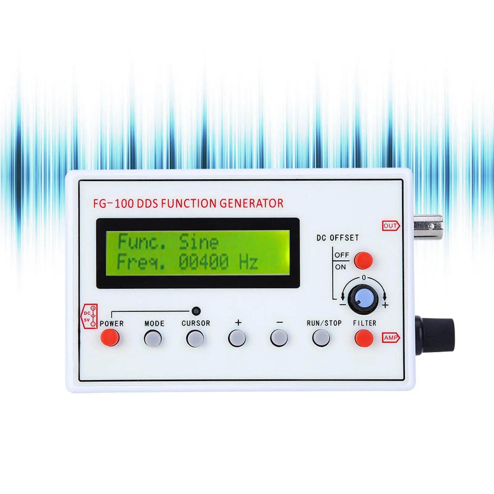 

DDS Function Generator FG-100 DDS Function Generator Low Frequency Meter High Precision Function Signal Generator Low Frequency