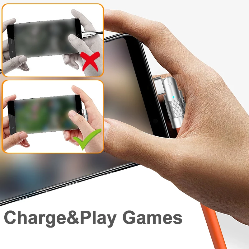 GEGATAN 120W 6A 180° Rotating Super Fast Charge Cable Mobile Game Type-C Charger Liquid Silicone Cable for Xiaomi IPhone 1.2m