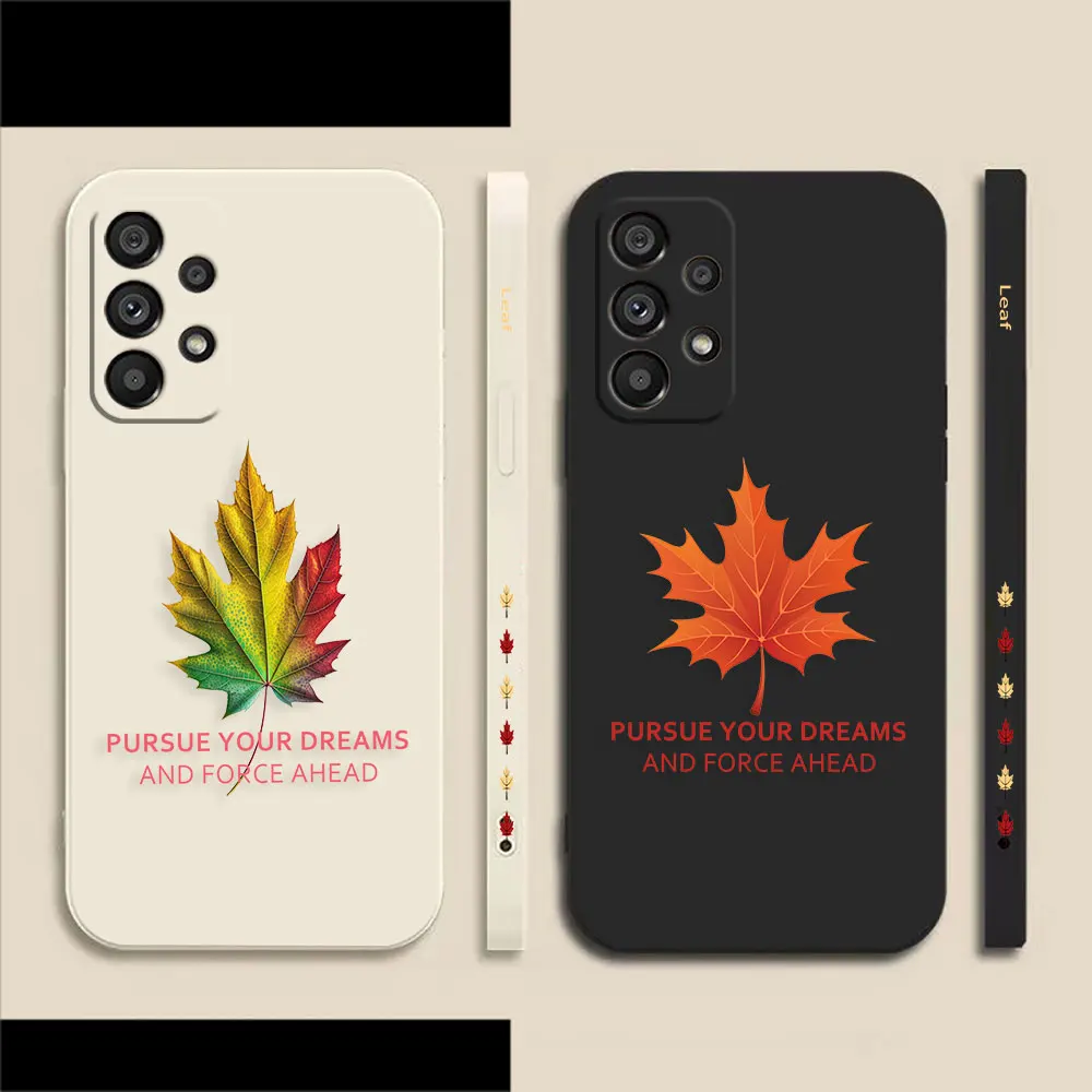 

Yellow-red-green Maple Leaves Phone Case For Samsung A91 A73 A72 A71 A53 A52 A51 A42 A33 A32 A23 A22 A21S A13 A12 4G 5G Case