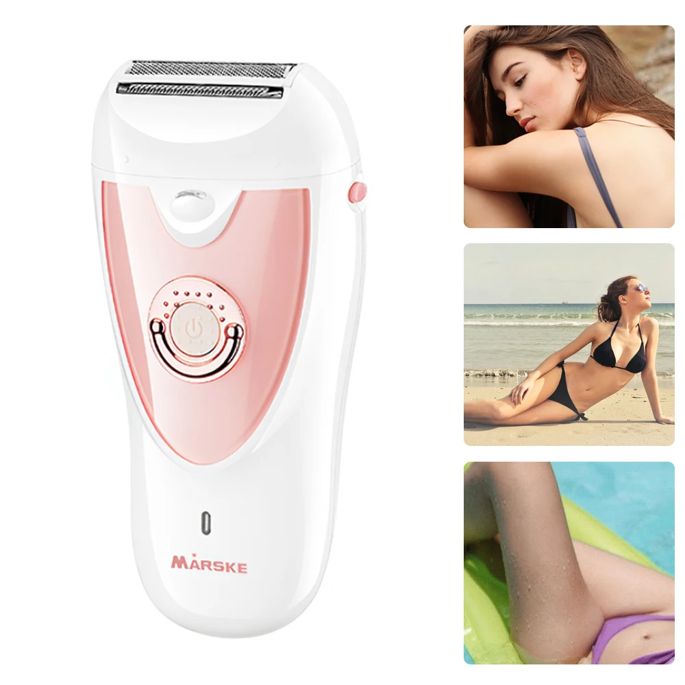

2 in 1 Electric Female Epilator Painless Women Shaver Leg and Armpit Bikini Trimmer Mini Portable Body Epilator Washing Head