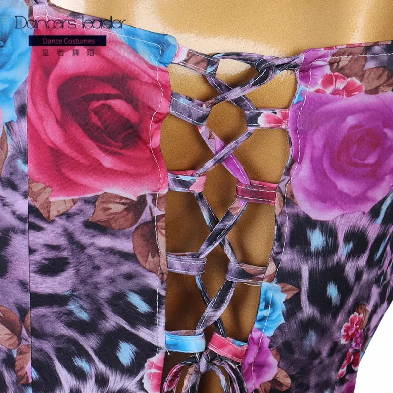 Платье для латиноамериканских танцев тренировочная одежда с V-образным вырезом