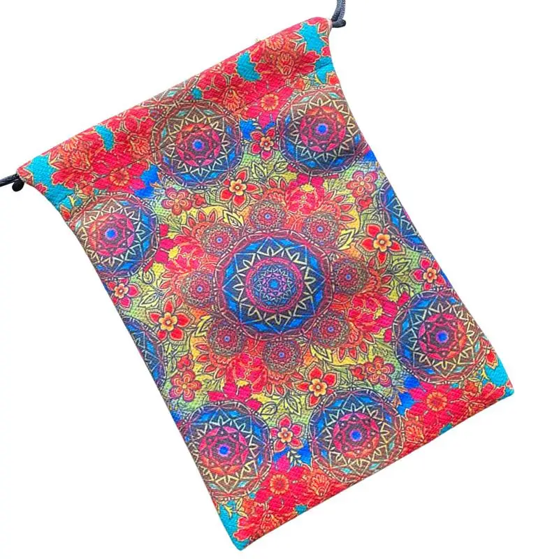 

Новая сумка для хранения карт Tarot, двусторонняя сумка на шнурке с принтом, бархатная сумка для хранения Таро, сумка для настольных игр, карт, ...