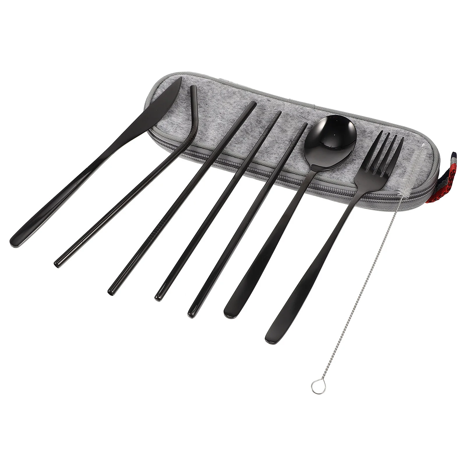 

1 Set Tableware With Storage Portable Utensil Portable Tableware Office Use Utensil Accessories