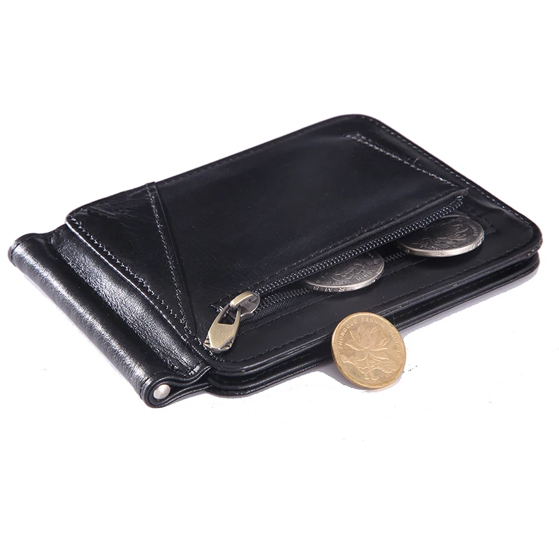 

Money Clamp New Clip 2022 Men Leather Money Cash Metal Wallet Clips Billfold For Thin Credit Wallet Men Folded