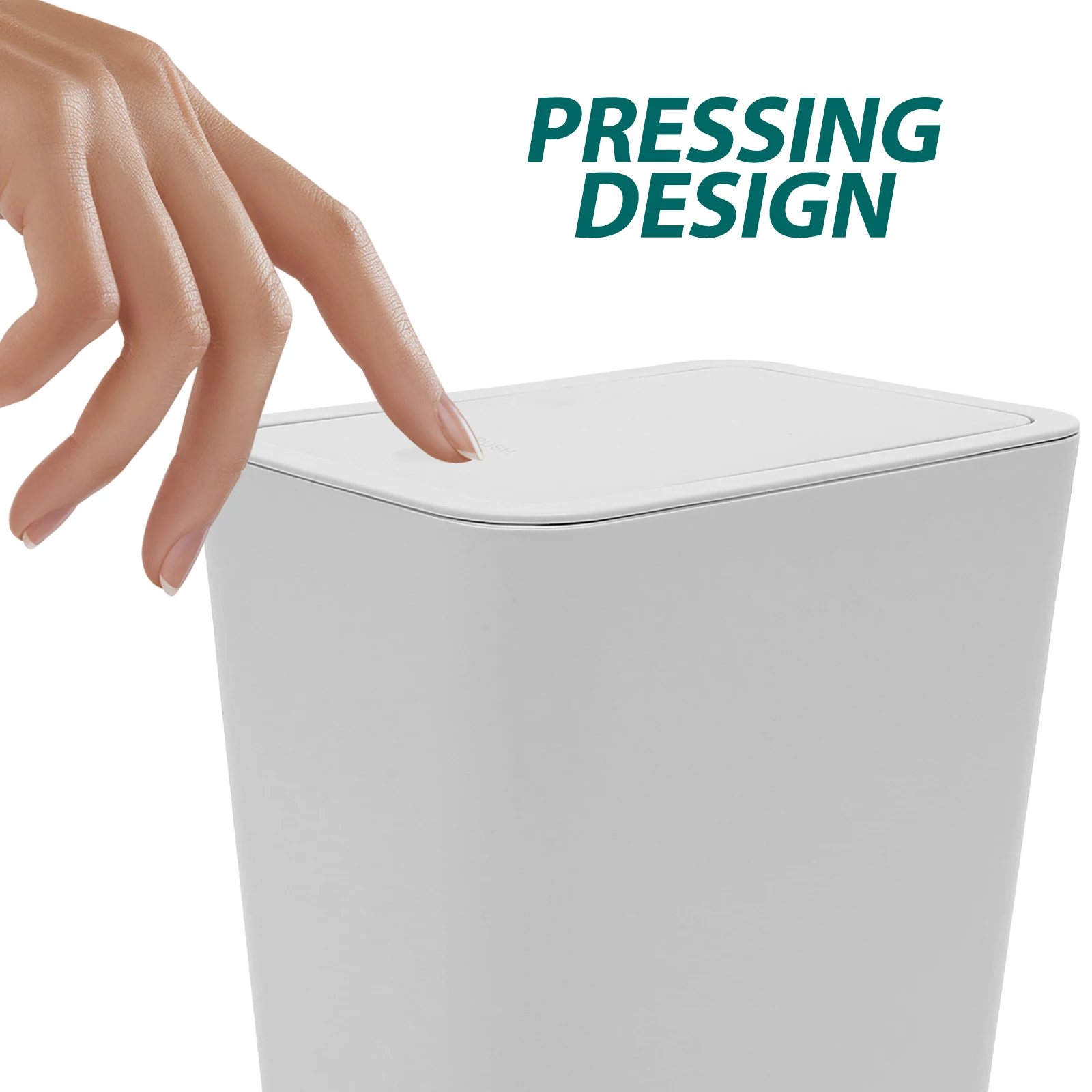 Небольшой пресс-тип мусорный бак с крышкой кухонный для ванной комнаты