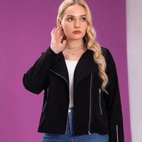 earo women plus size 4xl autumn crop jacket long sleeve winter short black coats for ladies outerwear 2022 fashion clothing