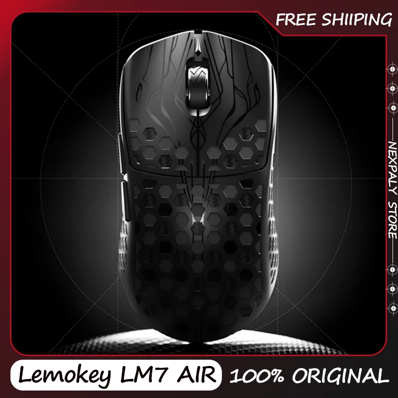Фото Беспроводная мышь Lemokey LM7 AIR с карбоновым корпусом, сенсором PAW3950, двойным сенсором 8K TTC Falcon Micro Motion, низкой задержкой, игровая мышь, подарок для геймера №1