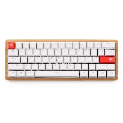 Красное сердце механическая клавиатура Pixel Heart ABS Прозрачные индивидуальные