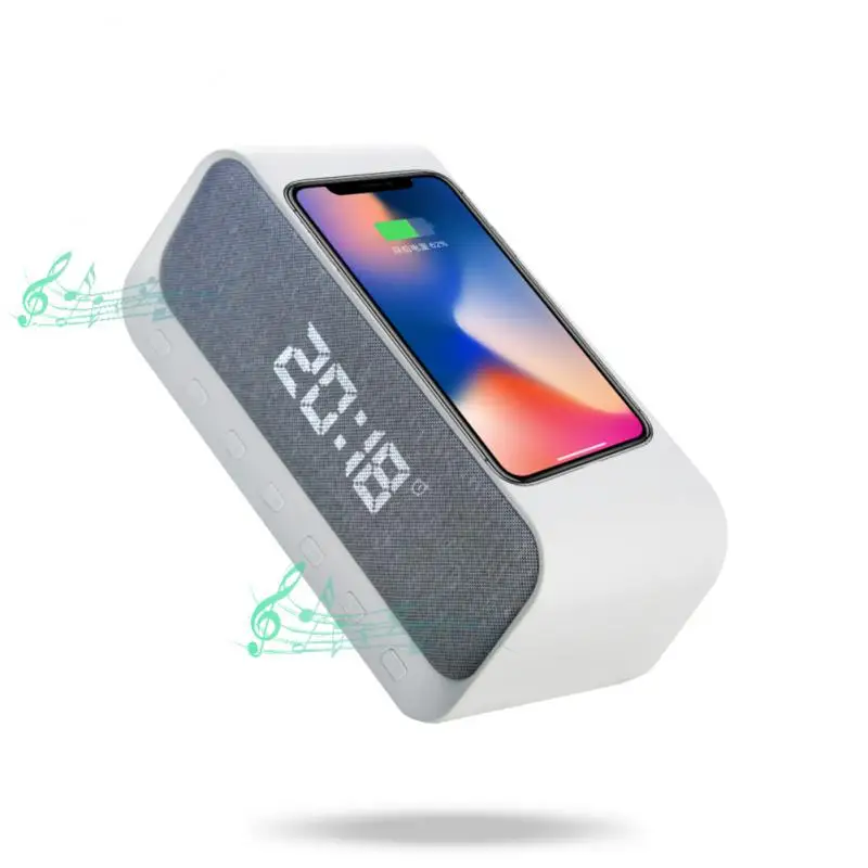 

Функциональный термометр, портативное радио, беспроводное зарядное устройство, цифровой стерео сабвуфер для мальчиков, подарок, динамик, будильник W28