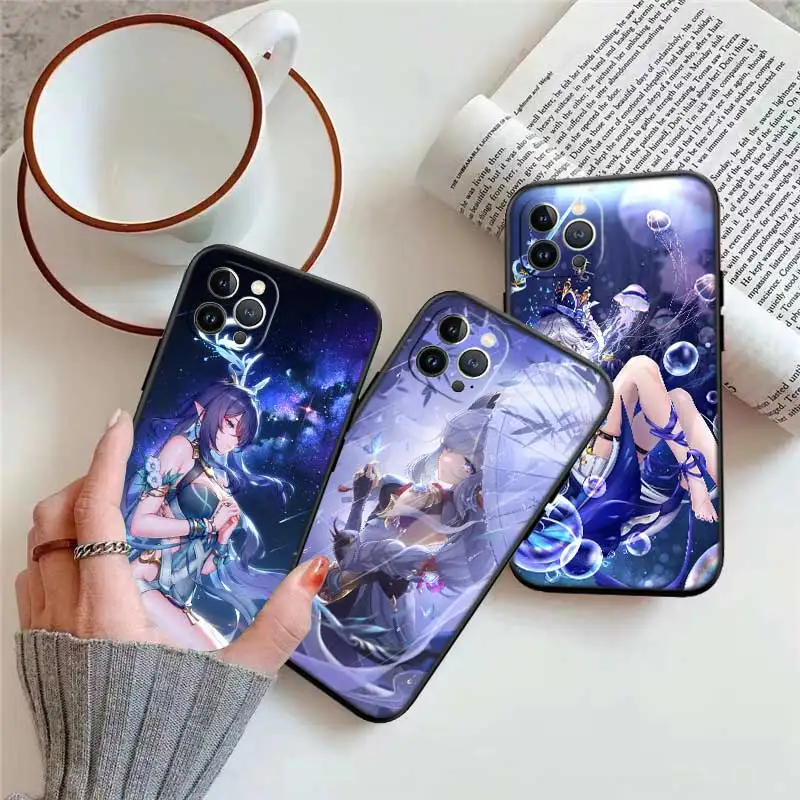 Фото Новый высококачественный чехол NH29 Genshin Impact для iPhone SE, X, XS, XR, 16E, 17, 11 Pro Max, 8, 7, 6, 6s Plus, Air №5