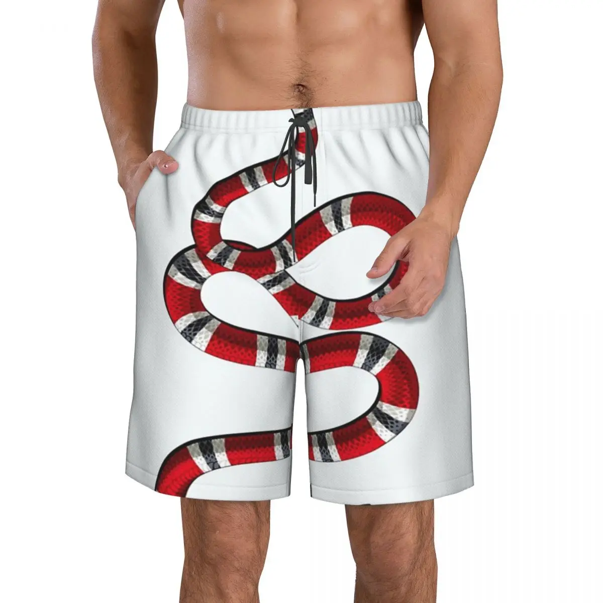 

Пляжные штаны со змеиным узором, повседневные быстросохнущие брюки с карманами, можно стирать в стиральной машине, несколько стилей