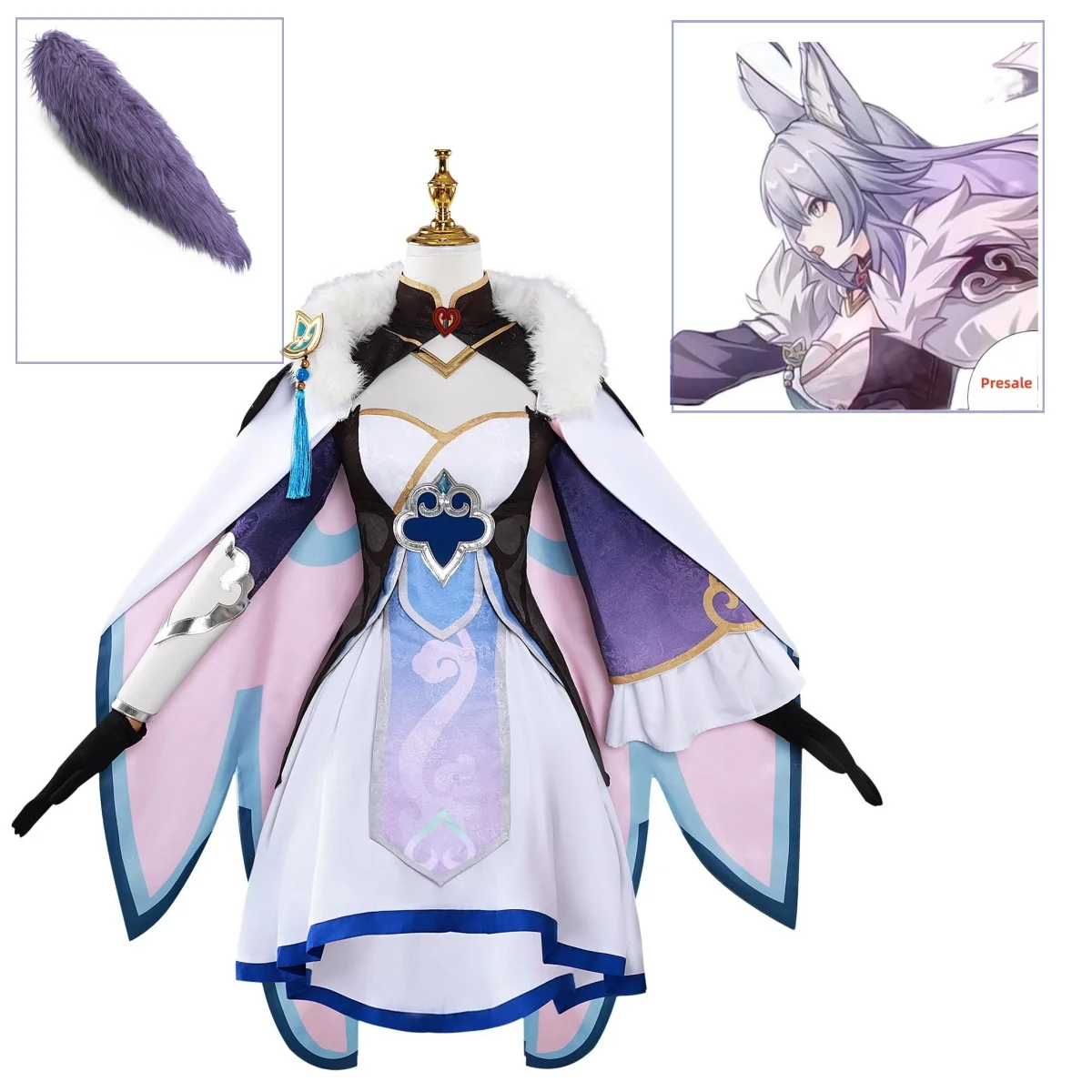 Женский костюм для косплея Honkai: Star Rail Baiheng парик искусственная игра униформа