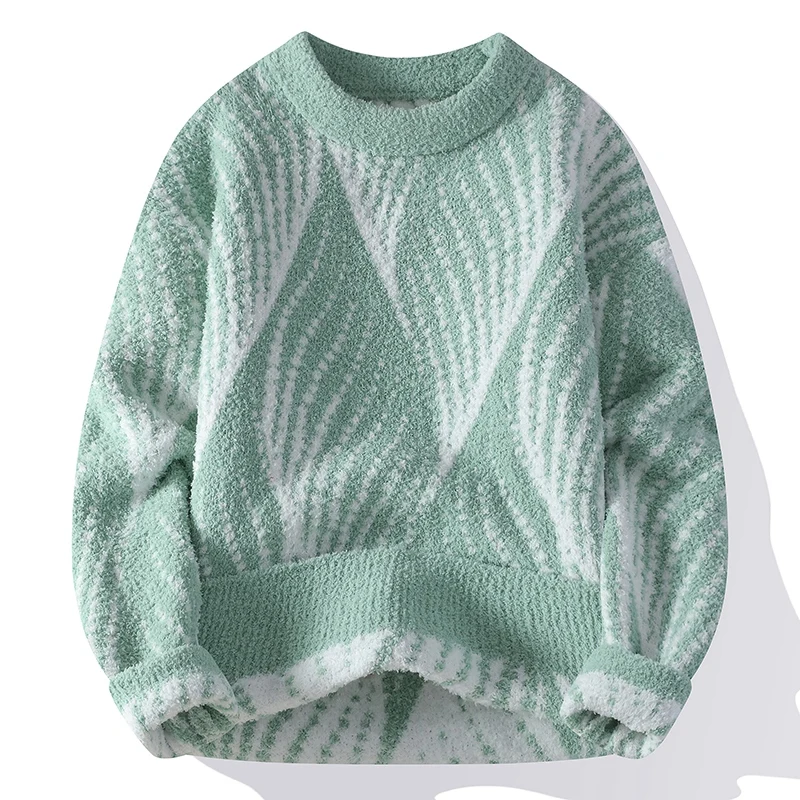 Мужские модные свитера в полоску 2024 осень/зима Свободная трикотажная одежда