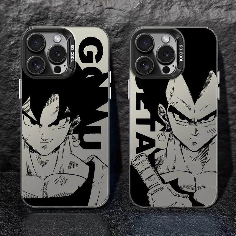 Dragons Balls Black Goku Phone Case for Huawei P30 P40 Mate 30 40 Pro Nova Honor 50 Lens Creative Border Matte Shockproof Back