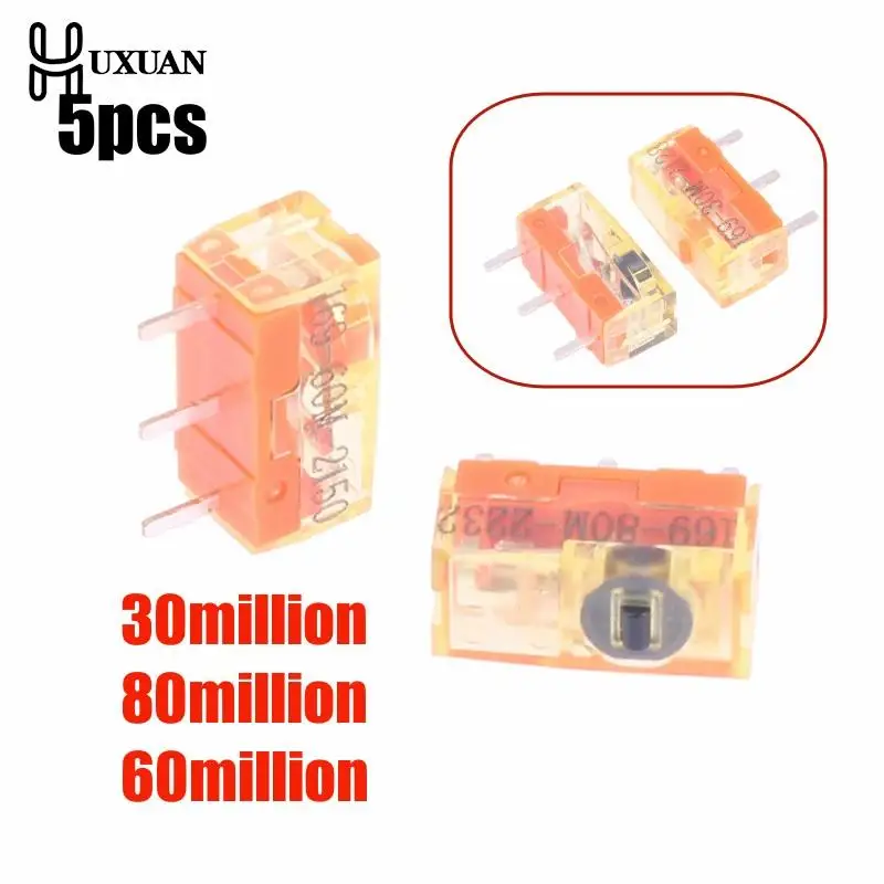 

5pcs TTC Dustproof Mouse Micro Switch 3pin Gold Alloy Contact 30/60/80M Mouse Button For Gaming Mouse