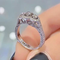 caoshi fashionable design finger rings for women brilliant zirconia bridal wedding accessories delicate jewelry for engagement