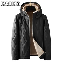 Thick Fleece Hooded Parkas Jacket Men 2022 Winter New High Quality Waterproof Coat Fashion Casual Winter Wool Liner Parkas Male