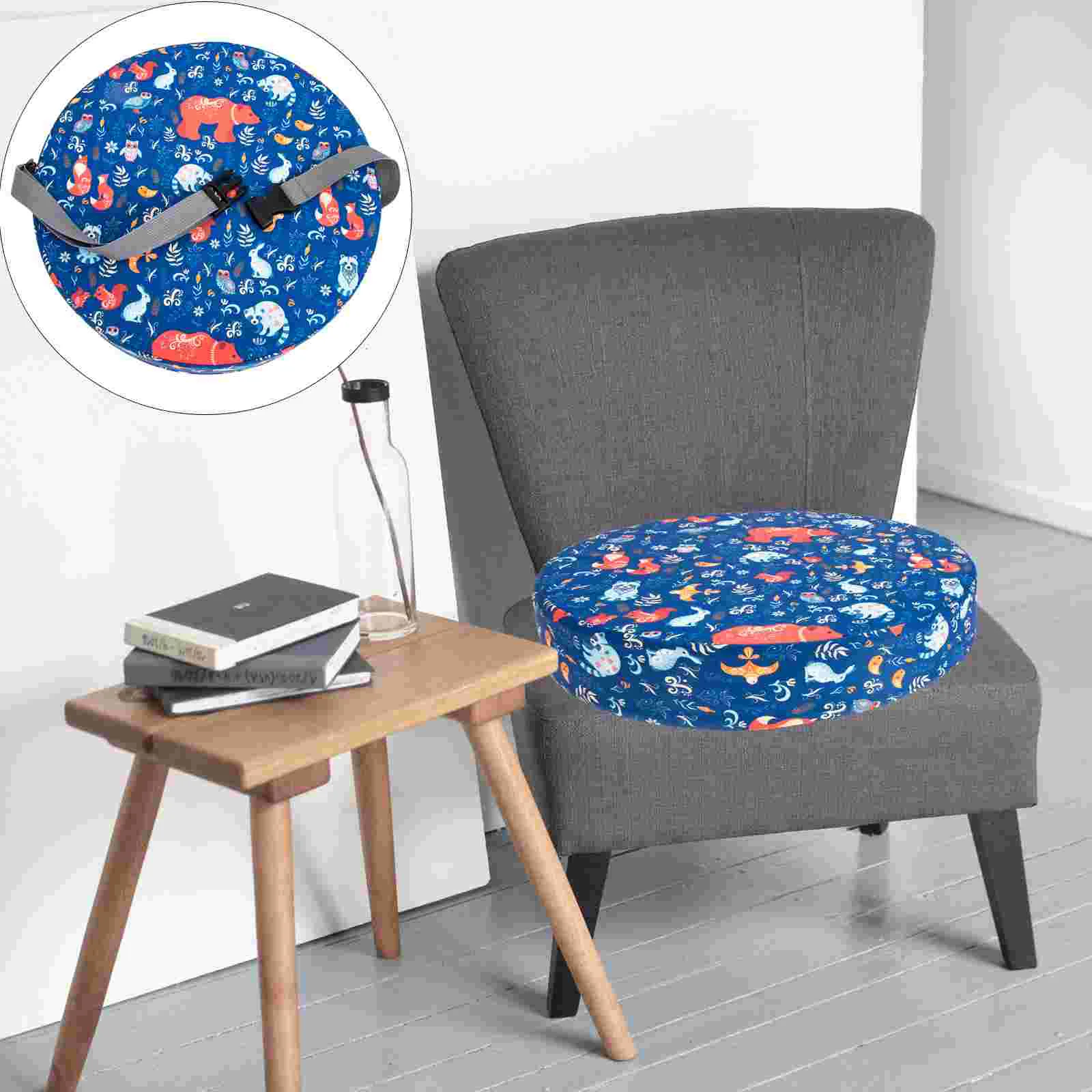

Toddler Booster Seat Adults Round Chair Cushions Portable Infant High Chair