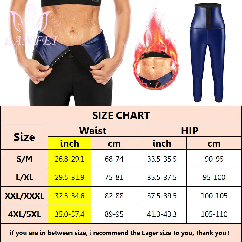 LANFEI Sweat Pants Waist Trainer Shaper Leggings Women Shaper Sauna Pant Slim Fat Burning Gym Push Up Sports Tight Fitness Pant