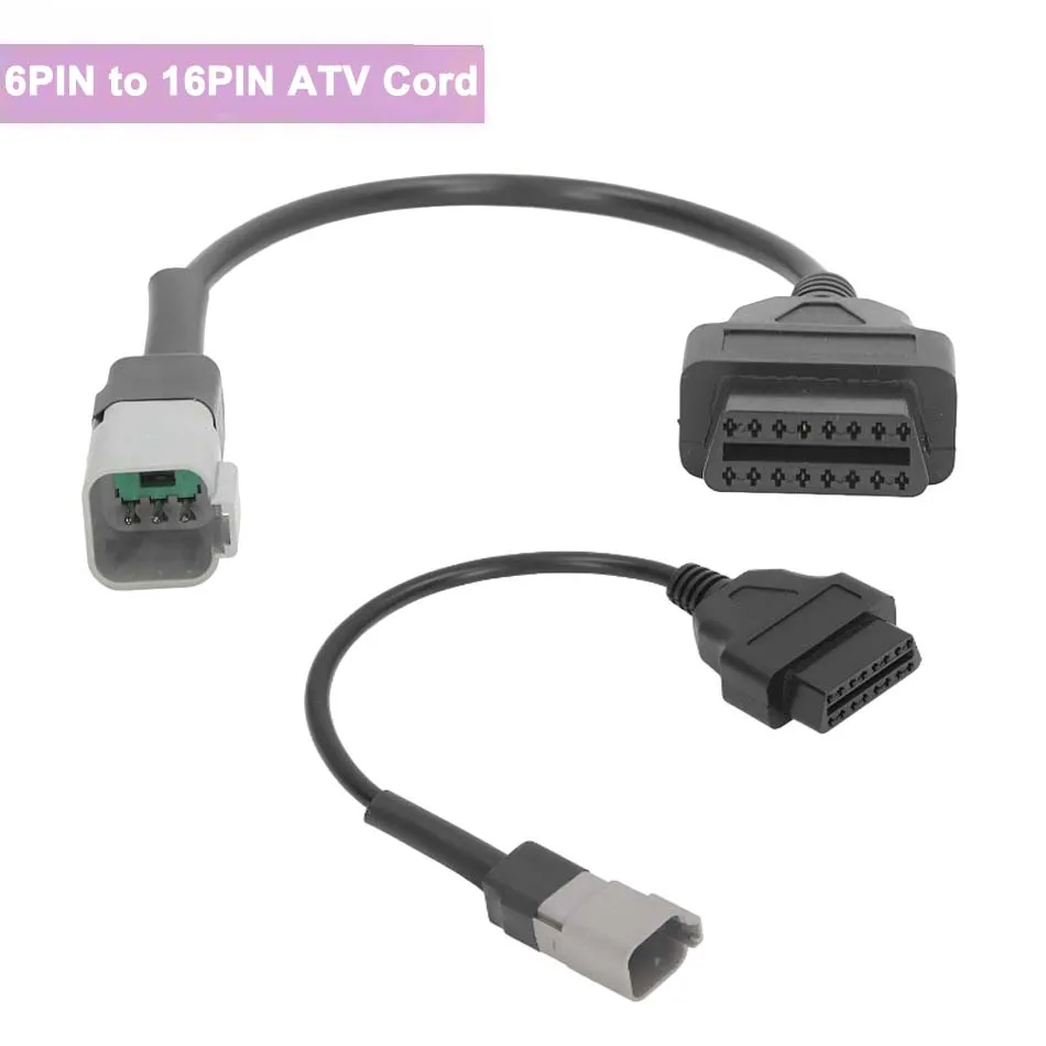 

Диагностический кабель 6PIN до 16PIN для Bombardier CAN‐AM MOTO ATV UTV OBD-адаптер Мотоцикл Велосипед OBD2 Кабель диагностического сканера