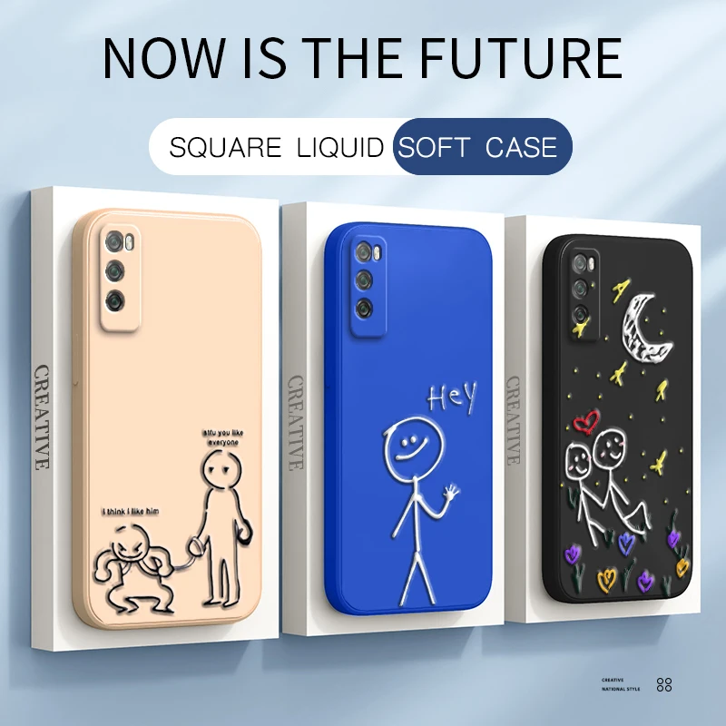 Оригинальный чехол с 3D-принтом для Huawei Enjoy Z 5G защитная задняя крышка 360 краями