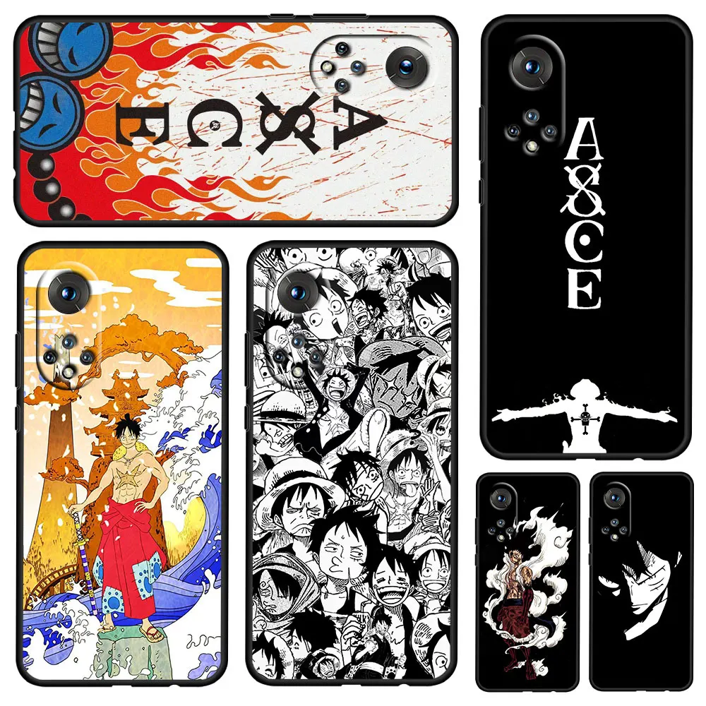 

Cool Anime One Piece For Honor 60 50 20 SE Pro X30 10X 10i 10 9X 9A 8X 8A Lite Silicone Soft TPU Black Phone Case Capa Cover