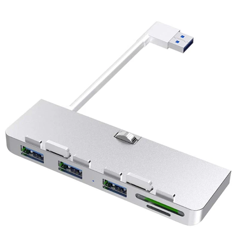 Разветвитель USB 3.0 Rocketek Aluminum Alloy с 3 портами и считывателем SD/TF карт для iMac 21,5 27 PRO Slim Unibody Computer.