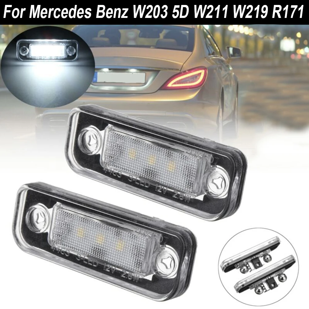 

Детали для номерного знака Mercedes-Benz W203 5D W211 W219 R171, 2 шт.
