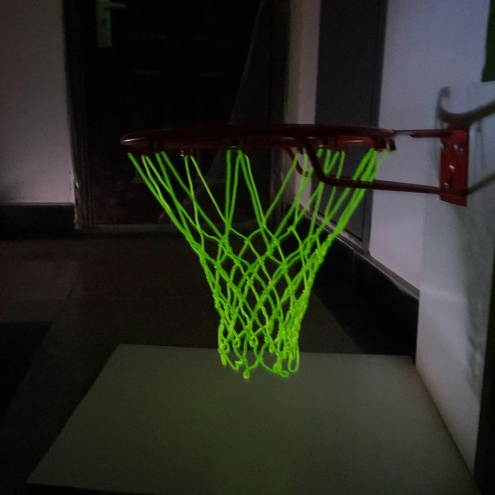 

Standard Size Basketball Hoop Net Replacement Self Luminous Glowing Basketball Mesh Net for Indoor Outdoor Sports