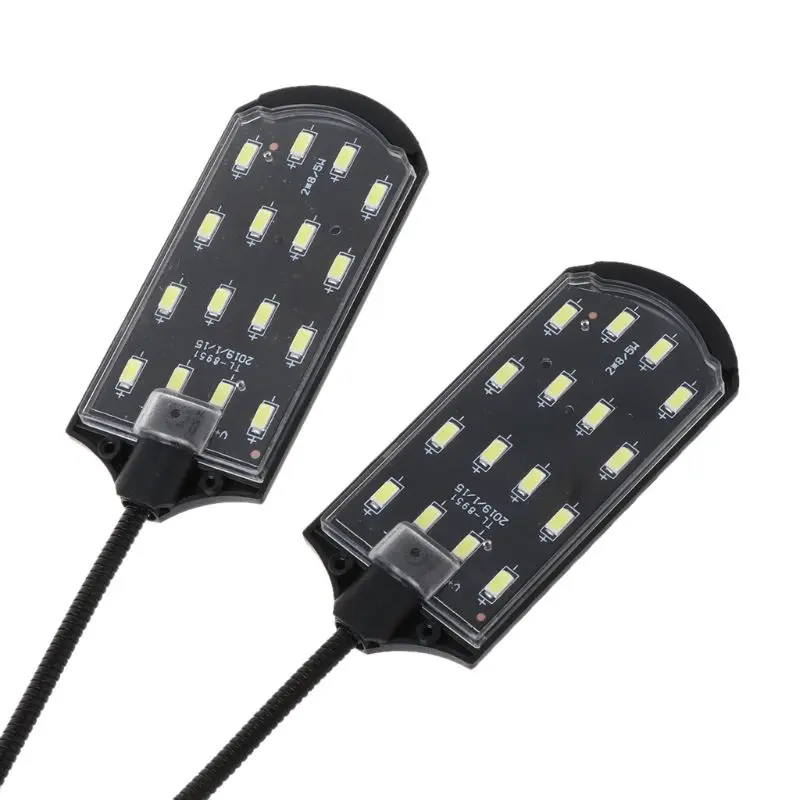 51BD Fish Tank Clip on Light Clamp Aquarium Small Lights Two Lamps in One 32 LED Beads 10W Promoting Water Plant Growth |