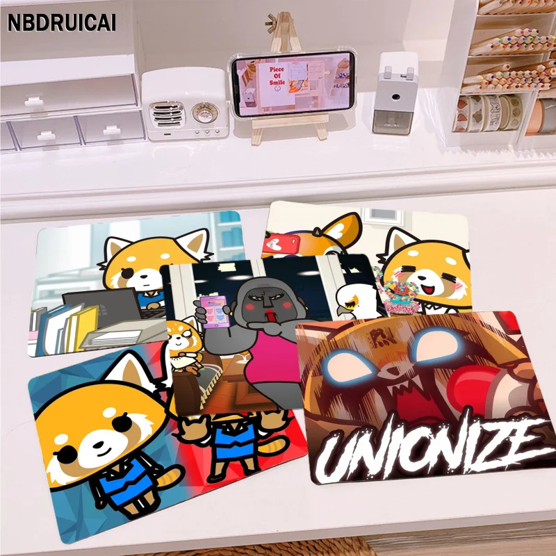 

Aggretsuko Mousepad 20x25cm Office Student Gaming Thickened Large Writing Pad Non-slip Cushion Mouse Pad For Teen Girls Bedroom