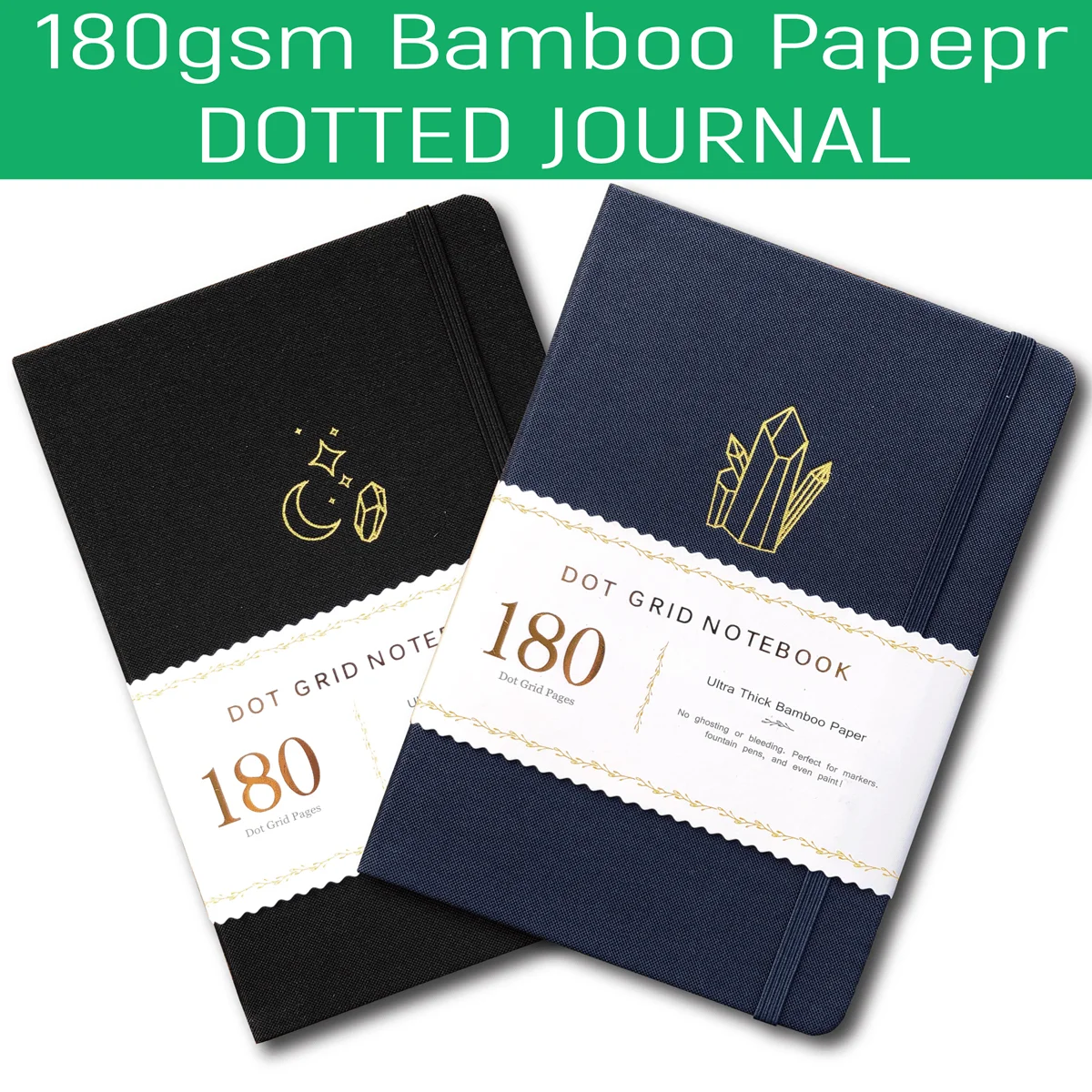 BUKE Notebook Dotted Journal Dot Grid Pages 180gsm Bamboo Th