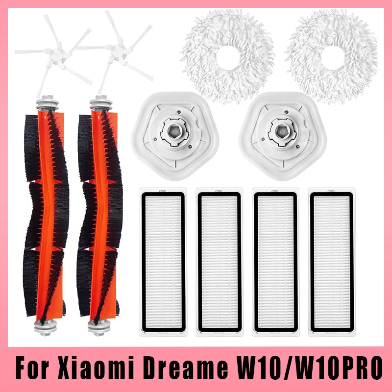 

For Xiaomi Dreame Bot W10 Self-Cleaning Robot Vacuum Replacement Spare Parts Main Side Brush Hepa Filter Mop Cloths Rag