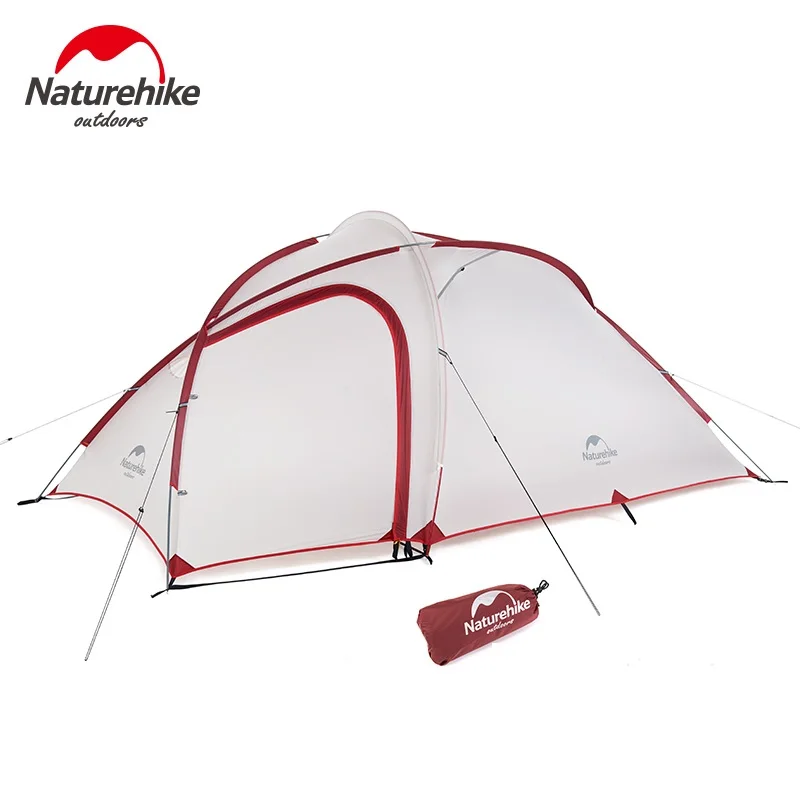 

Naturehike UPGRADE Hiby Family Tent 20D Silicone Fabric Waterproof Double-Layer 3 Person 4 Season camping tent one room one hall