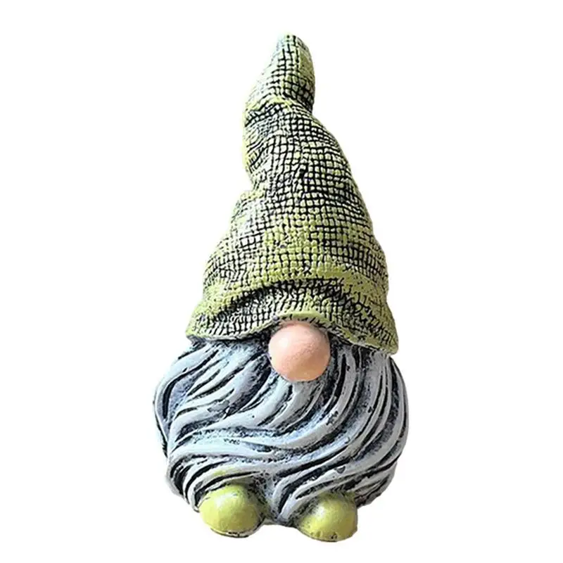 

Miniature Dwarf Figurines Home Decor Cute White Bearded Gnome Sculpture Mini Statue Ornament Collection Resin Dwarf Figurine