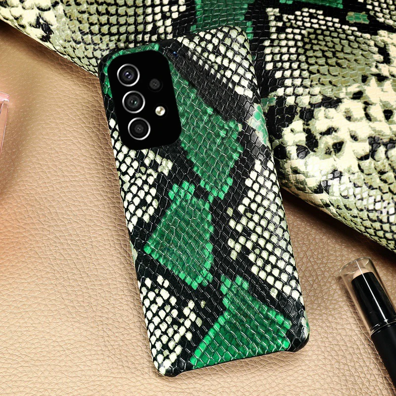 

New in 2022 python pattern phone case for Samsung Galaxy A73 A33 A53 A32 A52 A72 A32 A51 A30 A70 A71 A50 Leather Phone Cases