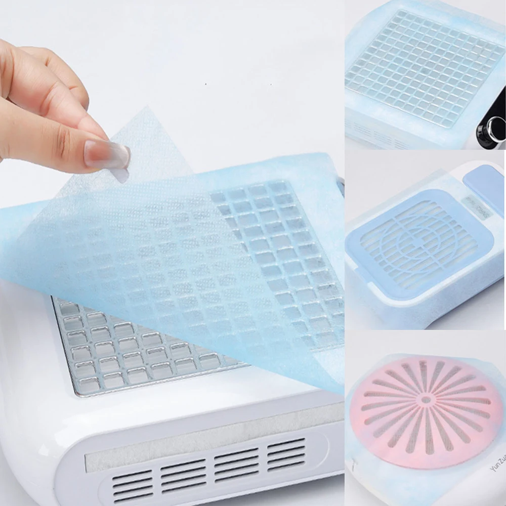 100 шт. Одноразовые Нетканые фильтры для пылесоса ногтей