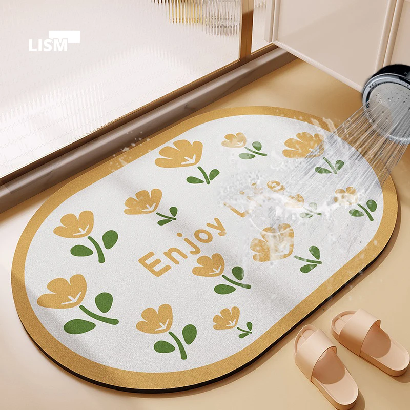 

Nordic Diatom Mud Doormat Soft Anti-Slip Mat Quick Drying Easy To Clean Home DecorBath Mat Super Absorbent Bathroom Non Slip Rug