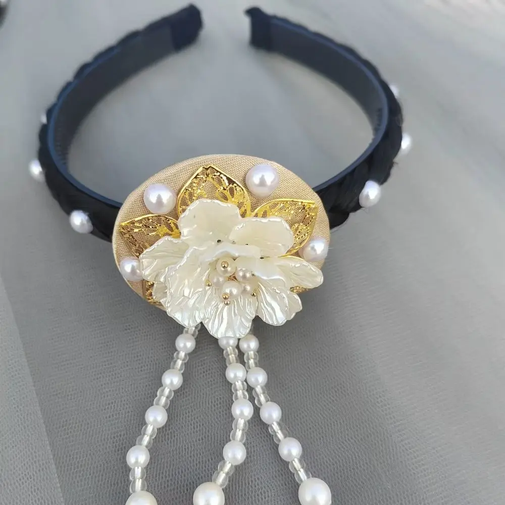 Подарочный цветок корейская повязка на голову с кисточками бисером ханбок для